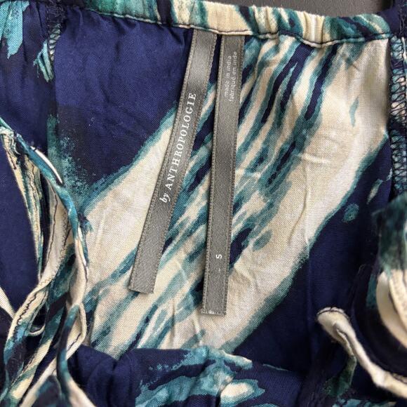 Anthropologie Maxi Dress Blue Tie Dye Strappy Details  Small Summer Fun Beachy - Picture 11 of 12